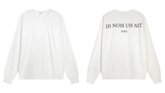 IH NOM UH NIT Minimalist Back Logo Sweatshirt - Off-White