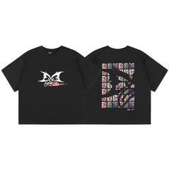 Mertra Cyber Butterfly Graphic Tee - Black
