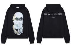 IH NOM UH NIT Gold Accented Mask Hoodie - Black