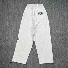 Mertra Monogram Lined Straight-Leg Sweatpants - Light Grey