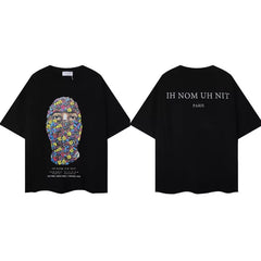 IH NOM UH NIT Floral Mask Graphic Tee - Black