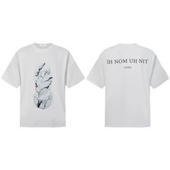 IH NOM UH NIT Marble Mask Graphic Tee - White