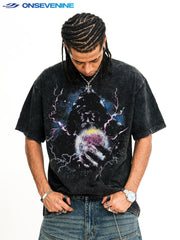 ONSEVENINE Wizard & Crystal Ball Graphic Tee