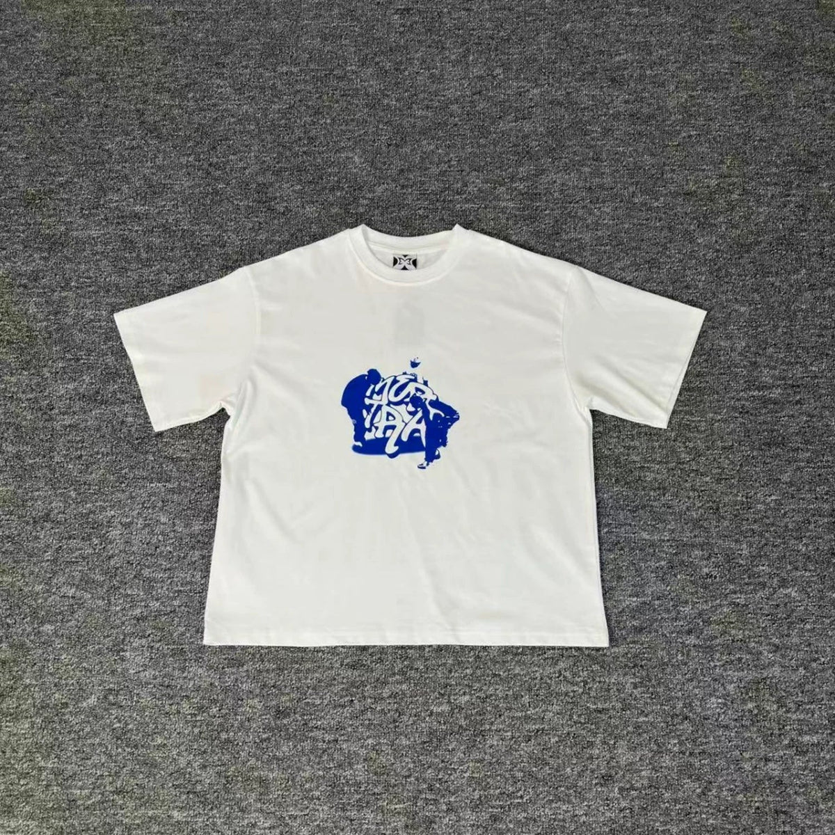 Mertra Blue Crest Graphic Tee - White