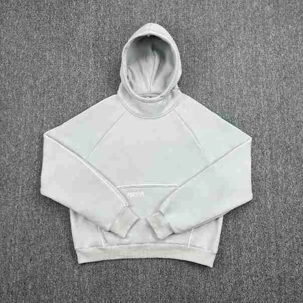 Mertra Piping Detail Fleece Hoodie - Light Grey