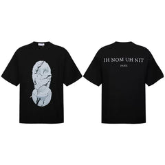 IH NOM UH NIT Marble Mask Graphic Tee - Black